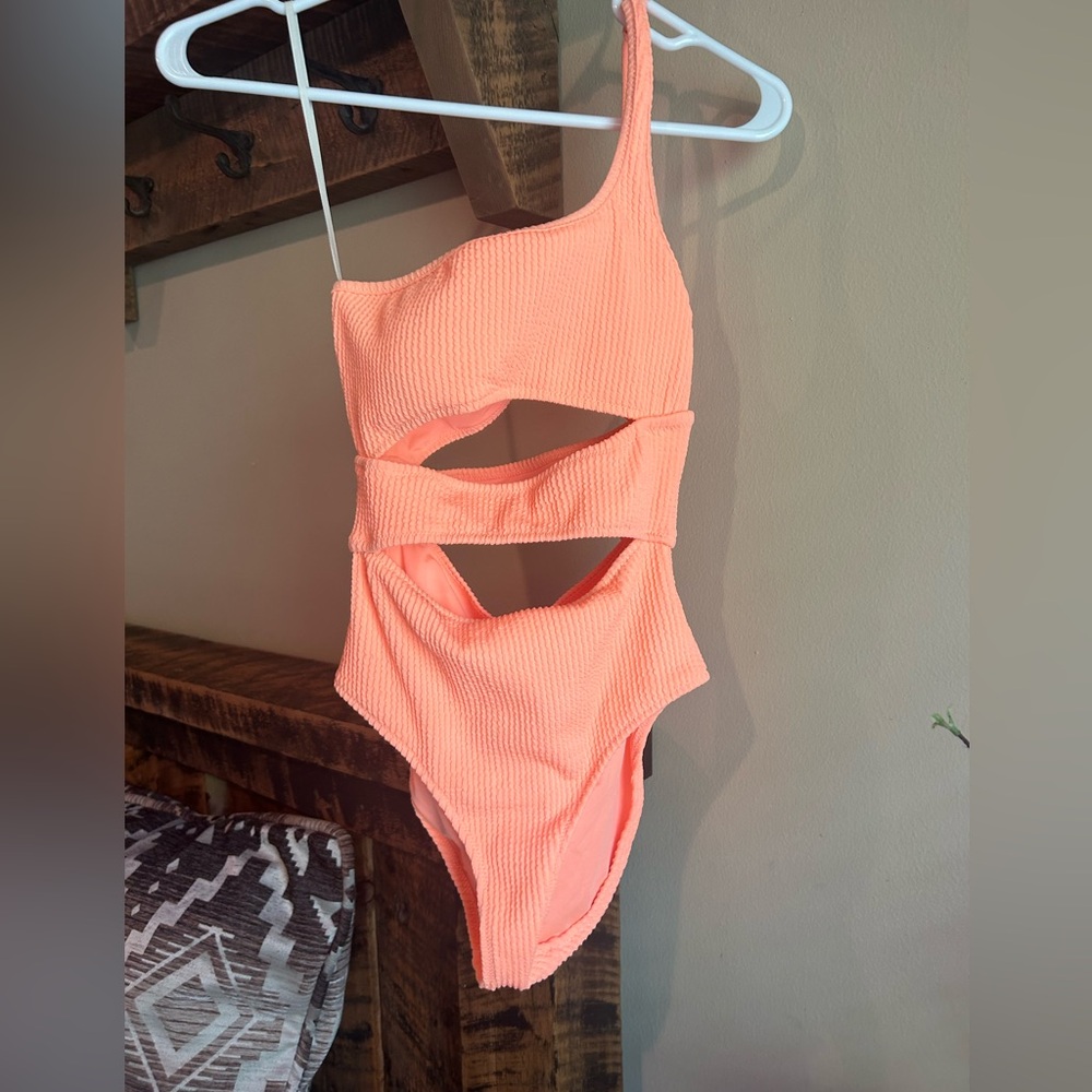 Coral one piece swimsuit